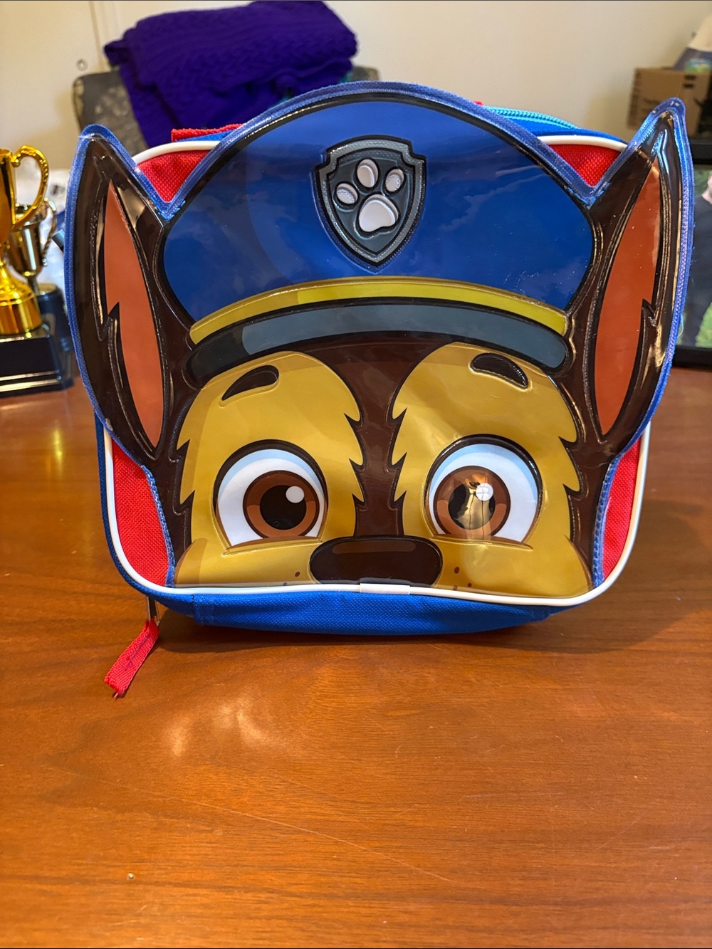 Kids Character Lunch Bag - Blue & Red Paw Patrol Design